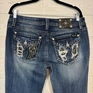 Miss Me Jeans Embellished Mid-Rise Boot Cut Size 32
